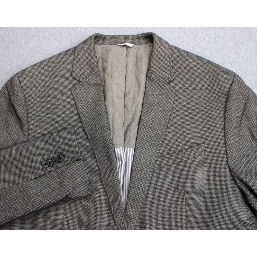 Banana Republic Blazer Mens 48L Micro Check 100% Cotton 2-Button Sports Coat